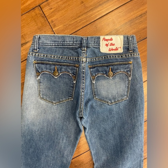 Women's people of the world Y2K, 100% cotton flare jeans, size 26 - Picture 3 of 9